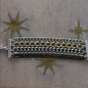 Jenny Bird Silver and Gold Chain Bracelet
